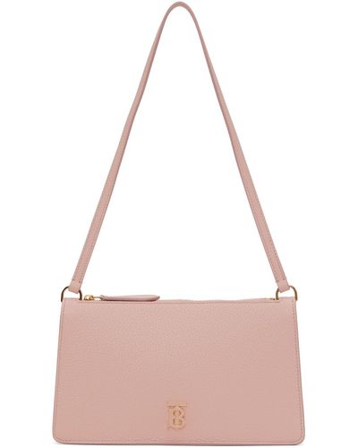 Burberry Mini sac à bandoulière rose à monogramme tb