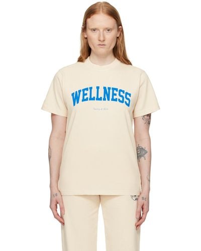 Sporty & Rich Sportyrich オフホワイト Wellness Ivy Tシャツ - ナチュラル