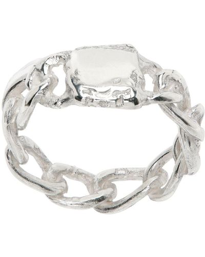 Pearls Before Swine Silver Bardo Link Ring - Metallic