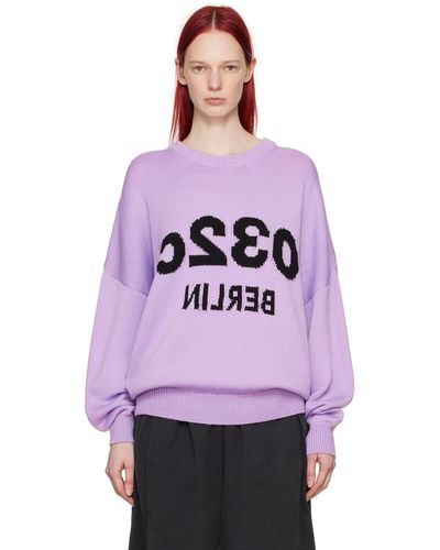 032c Selfie Sweater - Purple