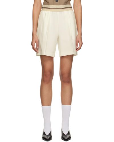 Helmut Lang Off-white Pull On Shorts - Multicolor
