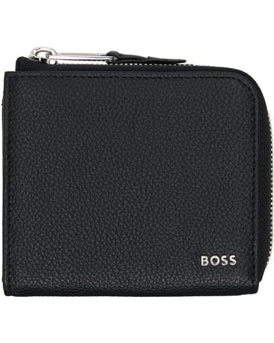 BOSS レザー 財布 - ブラック