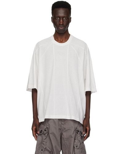 Julius Off- Panelled T-shirt - White