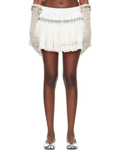 Chopova Lowena Ssense Exclusive Babi Miniskirt - White