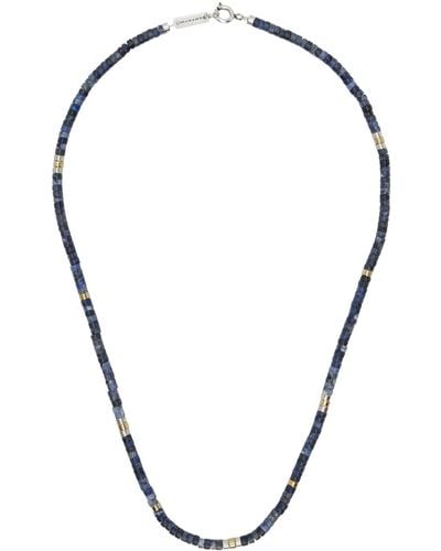 Isabel Marant Collier bleu marine à perles - Noir