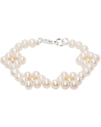 Hatton Labs Bracelet blanc à perles - Noir