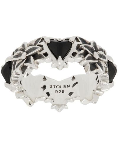 Stolen Girlfriends Club Talon Bloom Eternity Ring - Metallic