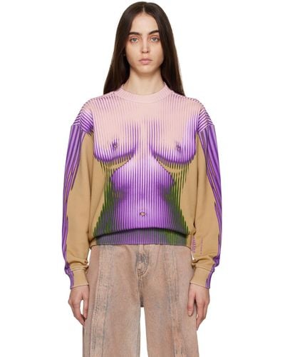 Y. Project Jean Paul Gaultier Edition Body Morph Sweatshirt - Purple