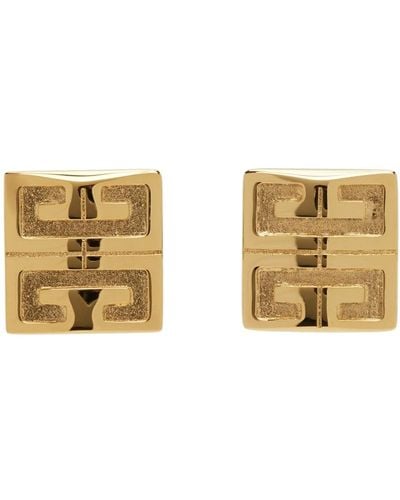 Givenchy Gold 4g Stud Earrings - Black