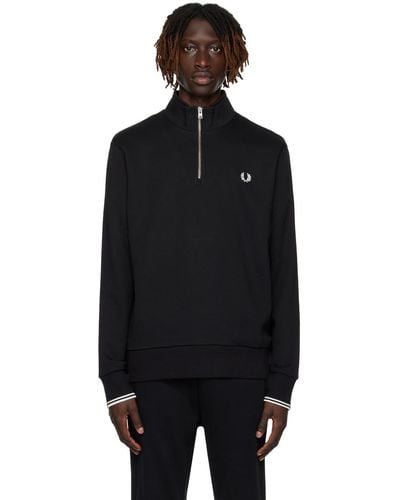 Fred Perry Half-zip Sweater - Black