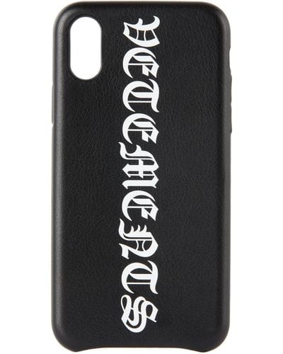 Vetements Gothic Logo Iphone Xs Case - Black
