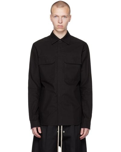 Rick Owens Black Work Shirt