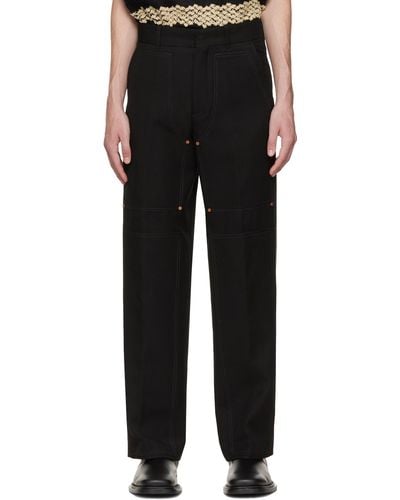 ANDERSSON BELL Double Knee Pants - Black