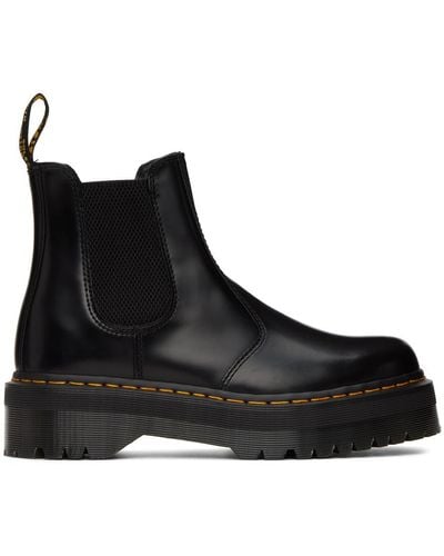 Dr. Martens 2976 Quad Leather Platform Chelsea Boots - Black