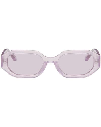 The Attico Pink Linda Farrow Edition Irene Sunglasses - Black
