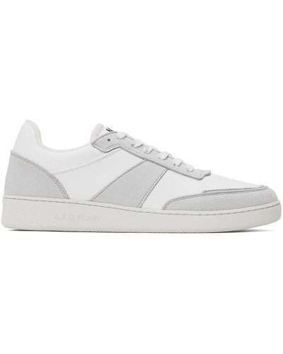 A.P.C. . White & Gray Plain Sneakers - Black