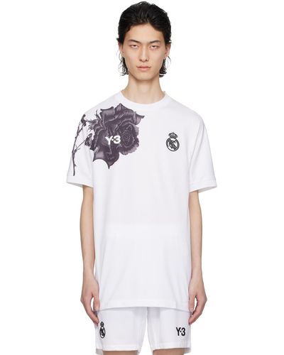 Y-3 Real Madridエディション ホワイト 23/24 Fourth Authentic Tシャツ