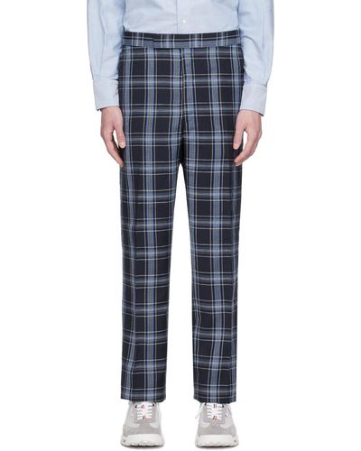 Thom Browne Check Trousers - Blue