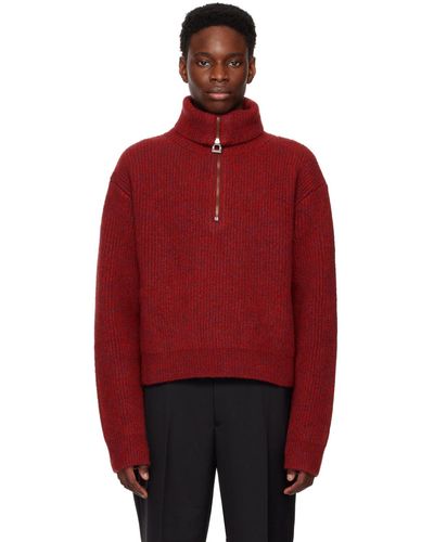 WOOYOUNGMI Half-zip Sweater - Red