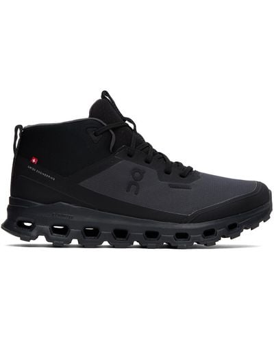 On Shoes &グレー Cloudroam Waterproof スニーカー - ブラック
