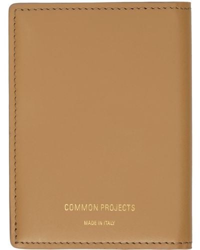 Common Projects Tan Card Holder Wallet - Brown