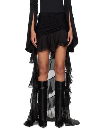 Blumarine Ruffled Maxi Skirt - Black