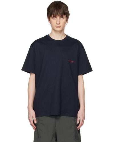 WOOYOUNGMI Navy Square Label T-shirt - Blue