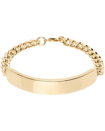 A.P.C. . Gold Darwin Chain Bracelet - Black