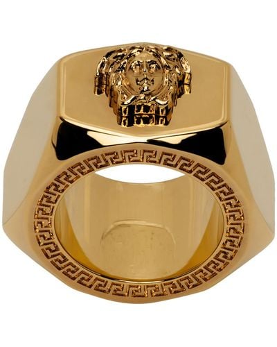 Versace Gold Nuts & Bolts Ring - Metallic
