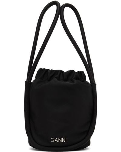 Ganni Black Mini Knot Bag