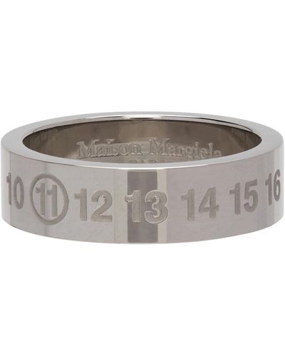 Maison Margiela Ssense Exclusive Silver Numbers Ring - Black