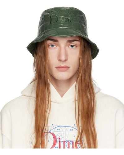 Dime Quilted Outline Bucket Hat - Green