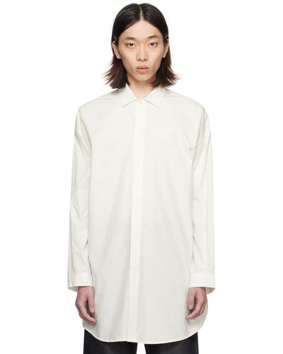 Sunnei Off- Spread Collar Shirt - White