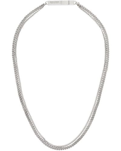 Bottega Veneta Silver Chains Id Necklace - Multicolor