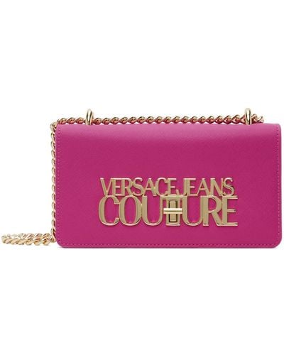 Versace Jeans Couture Logo-plaque Shoulder Bag - Pink