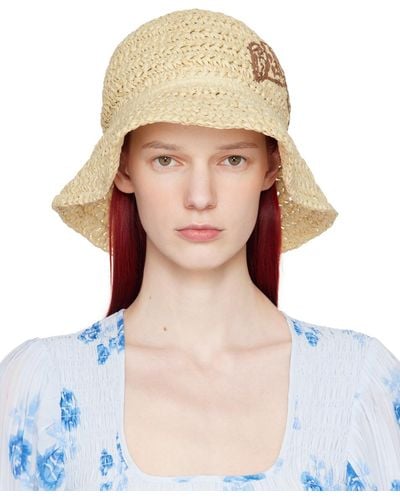Ganni Summer Bucket Hat - Natural