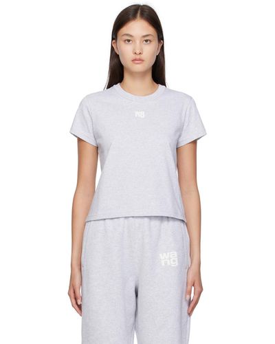 T By Alexander Wang Grey Bonded T-shirt - White