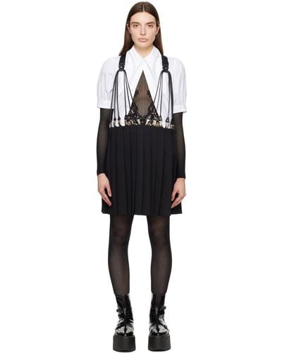 Noir Kei Ninomiya Suspender Midi Skirt - Black