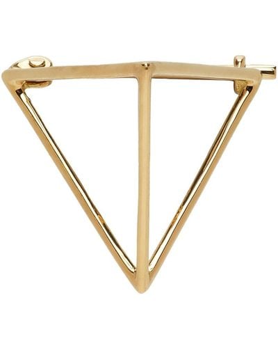 Shihara Boucle d'oreille triangulaire en or - Métallisé