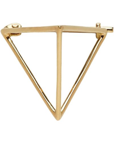 Shihara Gold Triangle Single Earring - Metallic