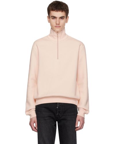 Acne Studios Pink Zippered Sweater - Black