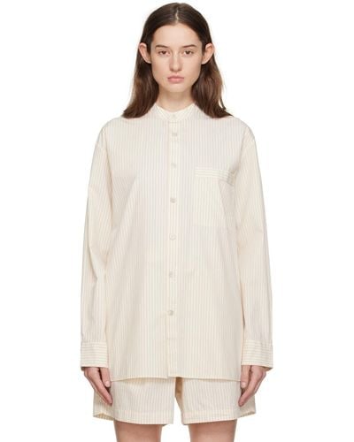 Tekla Off- Birkenstock Edition Pajama Shirt - Natural