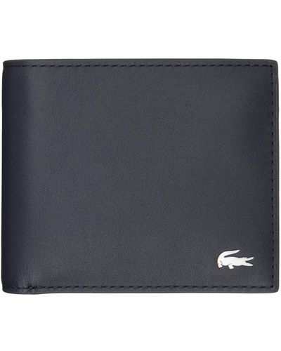 Lacoste Portefeuille fitzgerald bleu marine en cuir - Noir