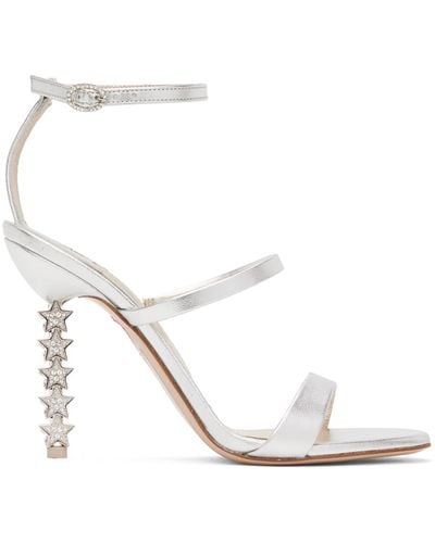 Sophia Webster Silver Rosalind Heeled Sandals - White