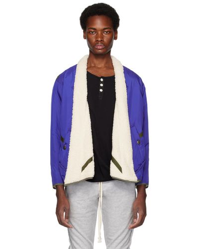 Greg Lauren Reversible Jacket - Blue