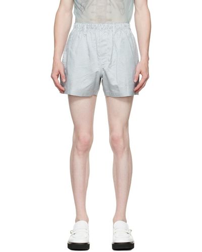 Doublet Hologram lamé bermuda shorts - Grey