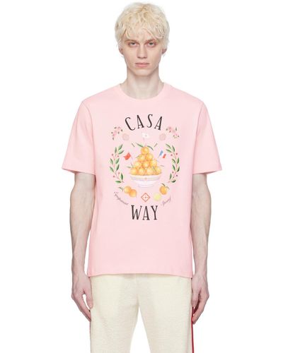 Casablancabrand Ssense Exclusive 'casa Way' T-shirt - Pink