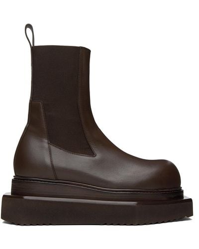 Rick Owens Brown Beatle Turbo Cyclops Boots