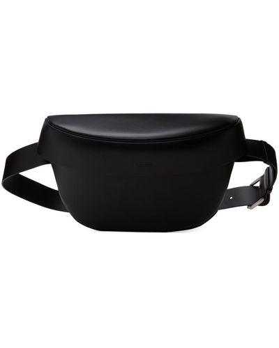 Jil Sander Sac-ceinture noir à logo gaufré