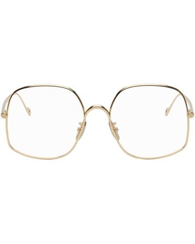 Loewe ゴールド オーバーサイズ メガネ - ブラック